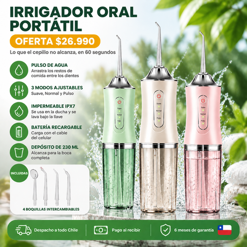 Irrigador Oral 3 Modos - Limpieza a tu ritmo