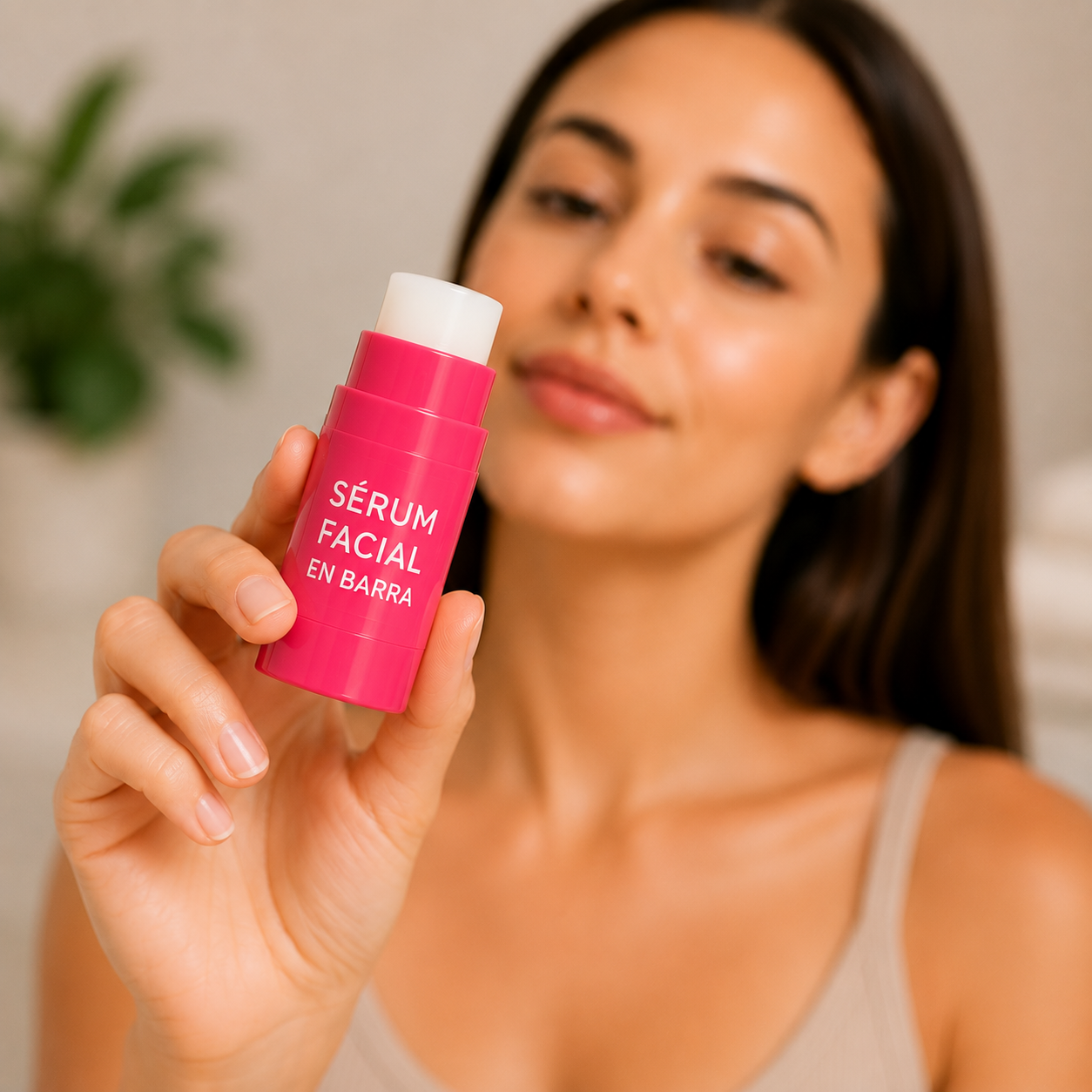 Sérum facial en barra tamaño de viaje, cabe en la cartera o cosmetiquera